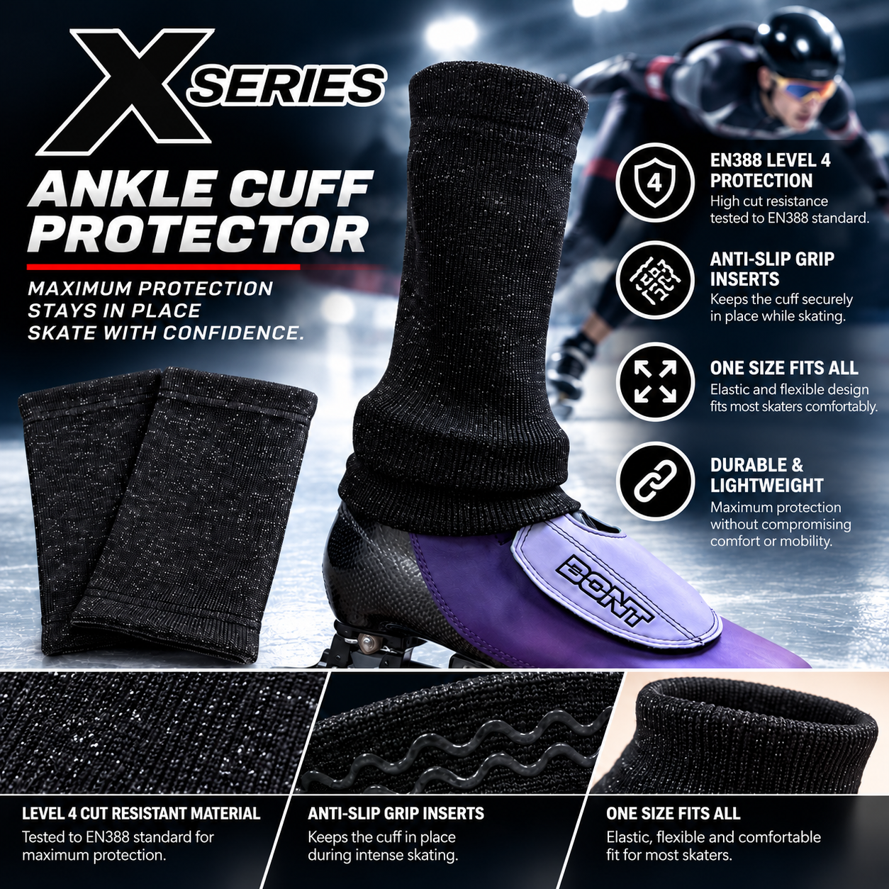 X-Series Cut Resistant Ankle Cuffs - Level 4